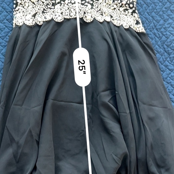 Dancing Queen Beaded Cocktail Dress Black NWOT Size Large - Picture 9 of 16